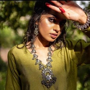 Indian/Afghan/Pakistani Mirror Mala Necklace - COACHELLA ITEM!!